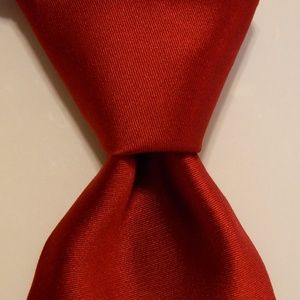 GIORGIO ARMANI Silk Necktie ITALY Solid Red EUC
